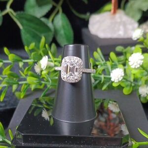 Emerald Cut 4ct Moissanite Stone Sz 8